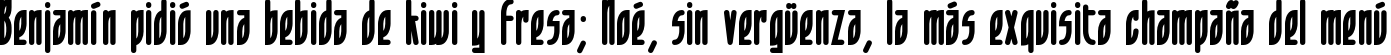 Пример написания шрифтом LeafletBold текста на испанском