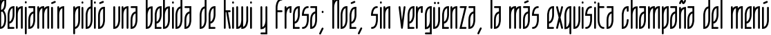 Пример написания шрифтом LeafletLight текста на испанском