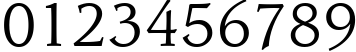 Пример написания цифр шрифтом Leawood Book BT