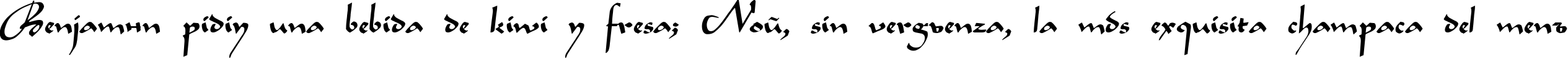 Пример написания шрифтом LegendeC Plain текста на испанском
