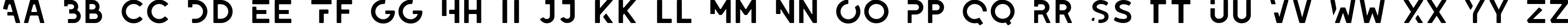 Пример написания английского алфавита шрифтом LEIXO DEMO