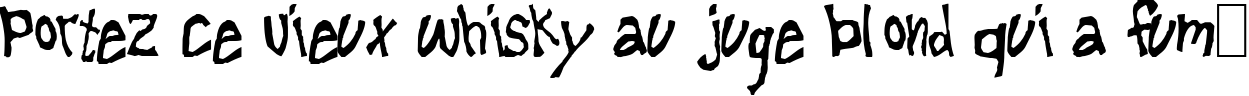Пример написания шрифтом Lemonheads текста на французском
