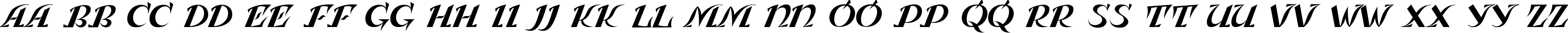 Пример написания английского алфавита шрифтом Leningradka Kursiv