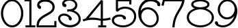 Пример написания цифр шрифтом Leokadia Deco