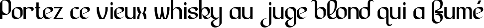 Пример написания шрифтом Lesser Concern текста на французском