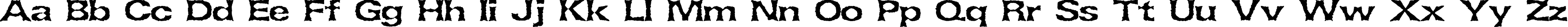 Пример написания английского алфавита шрифтом Lethargic (BRK)