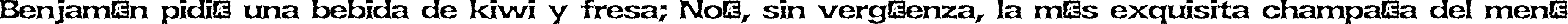 Пример написания шрифтом Lethargic (BRK) текста на испанском