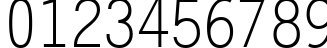 Пример написания цифр шрифтом Letter Gothic