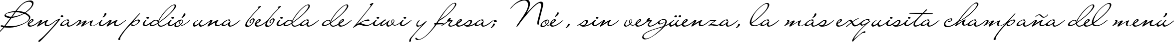 Пример написания шрифтом Liana текста на испанском