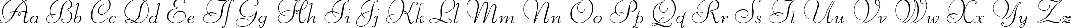 Пример написания английского алфавита шрифтом Liberty BT
