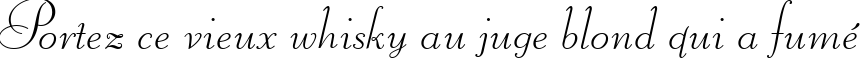 Пример написания шрифтом Liberty BT текста на французском