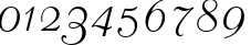 Пример написания цифр шрифтом Liberty BT