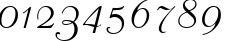 Пример написания цифр шрифтом Liberty TL