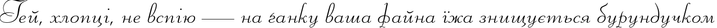Пример написания шрифтом Liberty TL текста на украинском