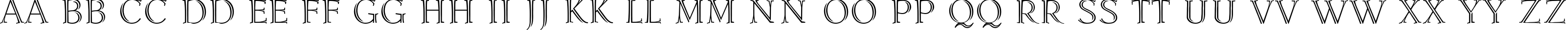 Пример написания английского алфавита шрифтом Lidia Medium
