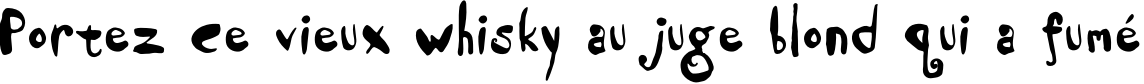 Пример написания шрифтом LillaFunk текста на французском