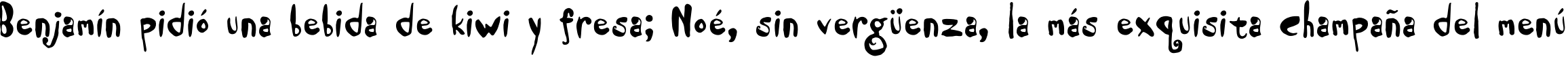 Пример написания шрифтом LillaFunk текста на испанском