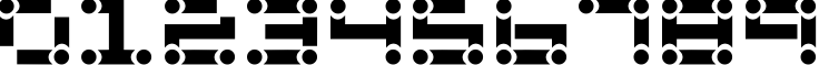 Пример написания цифр шрифтом Lincoln Chain