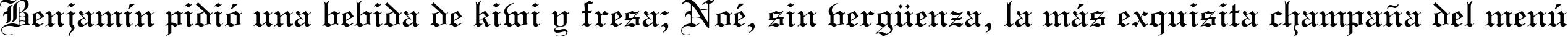 Пример написания шрифтом Lincoln Plain:001.003 текста на испанском
