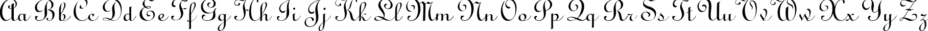 Пример написания английского алфавита шрифтом LinoScript