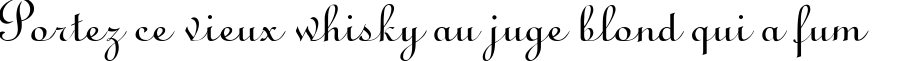 Пример написания шрифтом LinoScript текста на французском