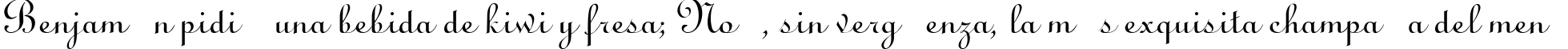 Пример написания шрифтом LinoScript текста на испанском