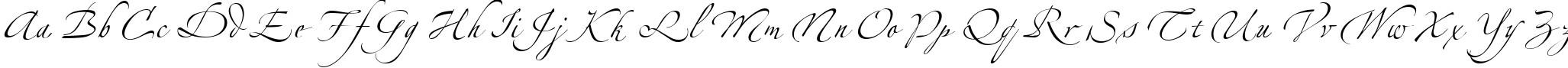 Пример написания английского алфавита шрифтом LinotypeZapfino Four