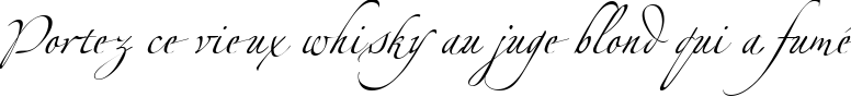 Пример написания шрифтом LinotypeZapfino Four текста на французском