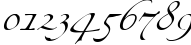 Пример написания цифр шрифтом LinotypeZapfino Four