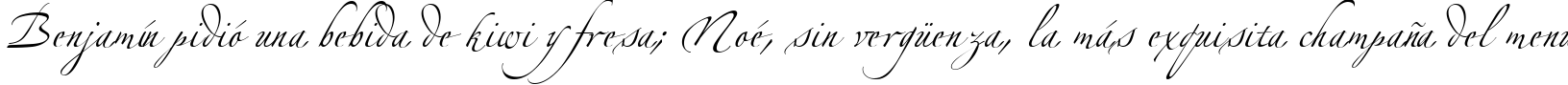 Пример написания шрифтом LinotypeZapfino Four текста на испанском