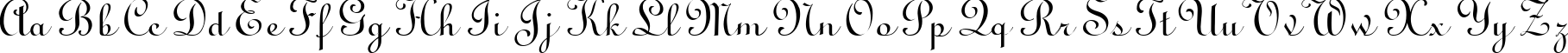 Пример написания английского алфавита шрифтом Linus