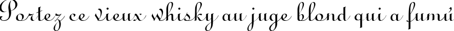 Пример написания шрифтом Linus текста на французском