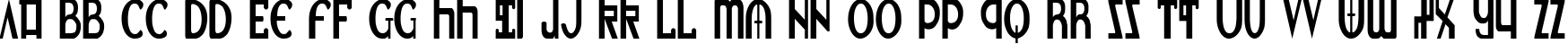 Пример написания английского алфавита шрифтом Lionheart Condensed