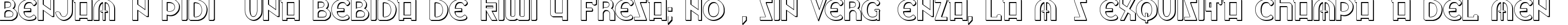 Пример написания шрифтом Lionheart Shadow текста на испанском
