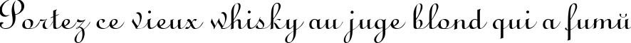 Пример написания шрифтом LirussTYGRA текста на французском