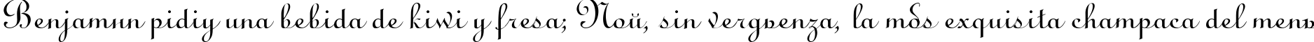 Пример написания шрифтом LirussTYGRA текста на испанском