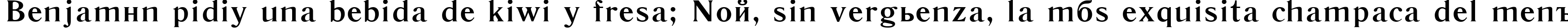 Пример написания шрифтом Literaturnaya 107B текста на испанском