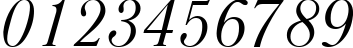 Пример написания цифр шрифтом LiteraturnayaCTT Italic