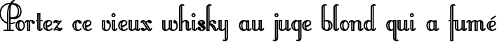 Пример написания шрифтом LittleLordFontleroy текста на французском