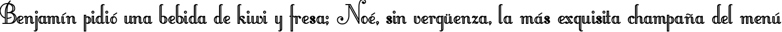 Пример написания шрифтом LittleLordFontleroy текста на испанском