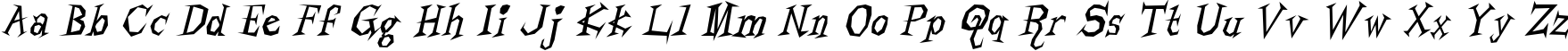 Пример написания английского алфавита шрифтом Living by Numbers