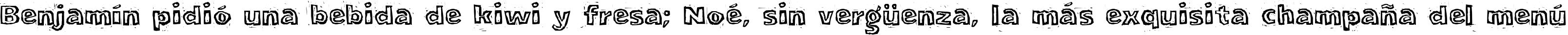 Пример написания шрифтом LogJam Inline текста на испанском