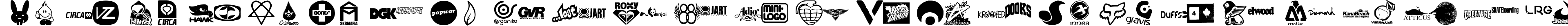 Пример написания английского алфавита шрифтом logoskate 2.0