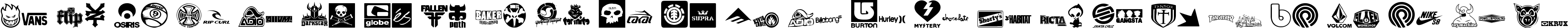 Пример написания английского алфавита шрифтом logoskate
