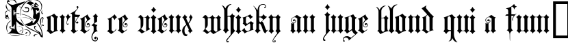 Пример написания шрифтом Lombardina Initial One текста на французском