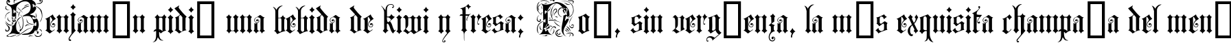 Пример написания шрифтом Lombardina Initial One текста на испанском