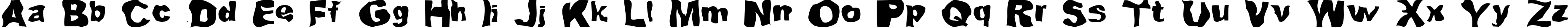 Пример написания английского алфавита шрифтом Lou