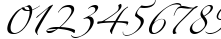 Пример написания цифр шрифтом LinotypeZapfino Three