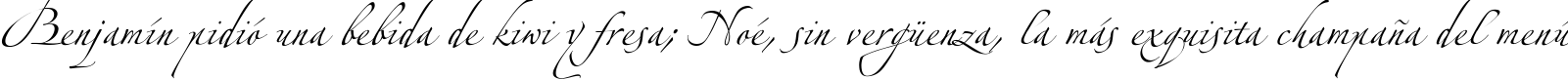 Пример написания шрифтом LinotypeZapfino Three текста на испанском