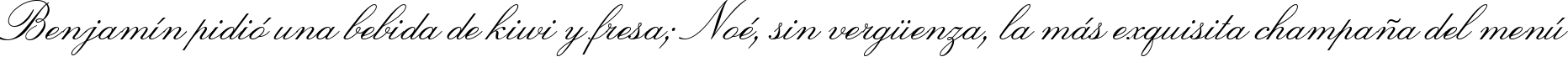 Пример написания шрифтом Lucia BT текста на испанском